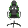 Schwarz-grüner Gaming-Stuhl aus Kunstleder von vidaXL, Gaming-Stühle - Ref: Foro24-3143756, Preis: 129,45 €, Rabatt: %