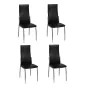 Dining chairs 4 units black synthetic leather by vidaXL, dining chairs - Ref: Foro24-60570, Price: 201,62 €, Discount: %