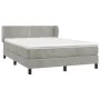 Boxspringbett mit hellgrauer Samtmatratze 140x200 cm von vidaXL, Betten und Lattenroste - Ref: Foro24-3127433, Preis: 444,60 ...