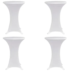 Elastic tablecloth for high table 4 units white Ø70 cm by vidaXL, Covers - Ref: Foro24-279069, Price: 41,58 €, Discount: %