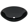 Lavabo y grifo tapón pulsador cristal templado negro de vidaXL, Lavabos - Ref: Foro24-3098452, Precio: 105,71 €, Descuento: %