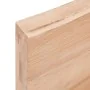 Badezimmerarbeitsplatte aus hellbraun behandeltem Massivholz, 220 x 40 x (2–6) cm von vidaXL, Arbeitsplatten - Ref: Foro24-31...