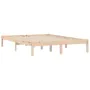 Solid pine wood bed frame 120x190 cm by vidaXL, Beds and slatted bases - Ref: Foro24-835736, Price: 102,28 €, Discount: %