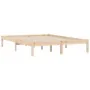 Solid pine wood bed frame 120x190 cm by vidaXL, Beds and slatted bases - Ref: Foro24-835736, Price: 102,28 €, Discount: %