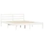 Solid white pine wood bed frame 160x200 cm by vidaXL, Beds and slatted bases - Ref: Foro24-835839, Price: 173,45 €, Discount: %