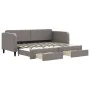 Trundle sofa bed with drawers taupe gray fabric 80x200 cm by vidaXL, Beds and slatted bases - Ref: Foro24-3196850, Price: 323...