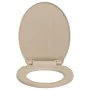 Toilettendeckel mit Soft-Close-Funktion, schnell lösbar, oval, beige von vidaXL, Toiletten- und Bidetsitze - Ref: Foro24-1458...