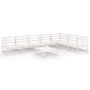 8-piece garden lounge set white solid pine wood by vidaXL, Garden sets - Ref: Foro24-3075750, Price: 374,75 €, Discount: %