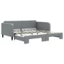 Trundle sofa bed light gray fabric 90x190 cm by vidaXL, Beds and slatted bases - Ref: Foro24-3196826, Price: 265,96 €, Discou...