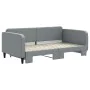 Trundle sofa bed light gray fabric 90x190 cm by vidaXL, Beds and slatted bases - Ref: Foro24-3196826, Price: 265,96 €, Discou...