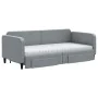 Trundle sofa bed with drawers light gray fabric 90x200 cm by vidaXL, Beds and slatted bases - Ref: Foro24-3196870, Price: 491...