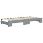 Trundle sofa bed with drawers light gray fabric 90x200 cm by vidaXL, Beds and slatted bases - Ref: Foro24-3196870, Price: 491...