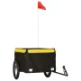 Black and yellow iron bicycle trailer 45 kg by vidaXL, Bicycle trailers - Ref: Foro24-94085, Price: 78,21 €, Discount: %