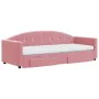 Trundle sofa bed with pink velvet drawers 80x200 cm by vidaXL, Beds and slatted bases - Ref: Foro24-3197369, Price: 498,30 €,...