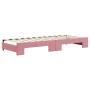 Trundle sofa bed with pink velvet drawers 80x200 cm by vidaXL, Beds and slatted bases - Ref: Foro24-3197369, Price: 498,30 €,...