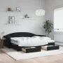 Trundle sofa bed with drawers black velvet 90x200 cm by vidaXL, Beds and slatted bases - Ref: Foro24-3197377, Price: 496,68 €...