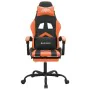 Gaming chair with footrest black orange synthetic leather by vidaXL, Gaming chairs - Ref: Foro24-3143908, Price: 128,28 €, Di...