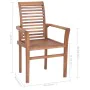 Stackable dining chairs 8 units solid teak wood by vidaXL, dining chairs - Ref: Foro24-3072945, Price: 727,11 €, Discount: %