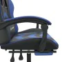 Gaming chair with footrest black blue synthetic leather by vidaXL, Gaming chairs - Ref: Foro24-3143902, Price: 128,28 €, Disc...