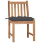 Garden chairs 6 units solid teak wood with cushions by vidaXL, Garden chairs - Ref: Foro24-3073130, Price: 626,08 €, Discount: %