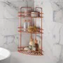 Metaltex 3-tier copper corner shower shelf by Metaltex, Bathtub trays - Ref: Foro24-443451, Price: 47,82 €, Discount: %