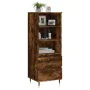 Tall smoked oak plywood sideboard 40x36x110 cm by vidaXL, Sideboards - Ref: Foro24-831505, Price: 61,30 €, Discount: %