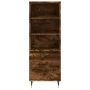 Tall smoked oak plywood sideboard 40x36x110 cm by vidaXL, Sideboards - Ref: Foro24-831505, Price: 61,30 €, Discount: %