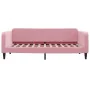 Pink velvet trundle sofa bed 100x200 cm by vidaXL, Beds and slatted bases - Ref: Foro24-3197073, Price: 305,71 €, Discount: %