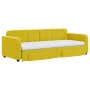 Trundle sofa bed with drawers yellow velvet 80x200 cm by vidaXL, Beds and slatted bases - Ref: Foro24-3196999, Price: 513,31 ...