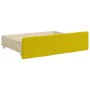 Trundle sofa bed with drawers yellow velvet 80x200 cm by vidaXL, Beds and slatted bases - Ref: Foro24-3196999, Price: 513,31 ...