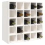 Solid white pine wood wine rack 56x25x56 cm by vidaXL, Wine and liquor cabinets - Ref: Foro24-821538, Price: 113,14 €, Discou...