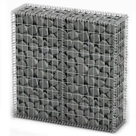 Cesta para muro de gaviones de alambre galvanizado 100x100x30cm de vidaXL, Paneles de vallas - Ref: Foro24-141041, Precio: 66...