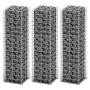 Galvanized wire gabion wall baskets 25x25x100 3 units by vidaXL, fence panels - Ref: Foro24-141045, Price: 51,85 €, Discount: %