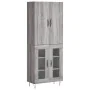 High sideboard sonoma gray plywood 69.5x34x180 cm by vidaXL, Sideboards - Ref: Foro24-3198071, Price: 157,26 €, Discount: %