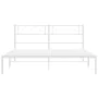 Metal bed frame with white headboard 120x200 cm by vidaXL, Beds and slatted bases - Ref: Foro24-372324, Price: 87,01 €, Disco...