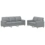 Set von Sofas mit 2 Stück Kissen aus hellgrauem Stoff von vidaXL, Sofas - Ref: Foro24-3201322, Preis: 548,84 €, Rabatt: %