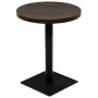 Bistro bar table made of dark ash MDF and steel, round, 60x75 cm. by vidaXL, Kitchen and dining tables - Ref: Foro24-245609, ...