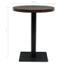 Bistro bar table made of dark ash MDF and steel, round, 60x75 cm. by vidaXL, Kitchen and dining tables - Ref: Foro24-245609, ...