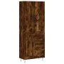 Tall smoked oak plywood highboard 69.5x34x180 cm by vidaXL, Sideboards - Ref: Foro24-3198110, Price: 160,86 €, Discount: %