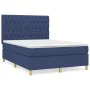 Box spring bed with blue fabric mattress 140x200 cm by vidaXL, Beds and slatted bases - Ref: Foro24-3142583, Price: 549,99 €,...