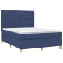 Box spring bed with blue fabric mattress 140x200 cm by vidaXL, Beds and slatted bases - Ref: Foro24-3142583, Price: 549,99 €,...