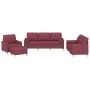 Sofa set with cushions 4 pieces red fabric by , Sofas - Ref: Foro24-3201272, Price: 754,41 €, Discount: %