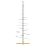 Weihnachtsbaum aus schwarzem Metall mit Holzsockel, 180 cm von , Weihnachtsbäume - Ref: Foro24-359605, Preis: 59,70 €, Rabatt: %