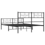 Black metal headboard and footboard bed frame 120x200 cm by , Beds and slatted bases - Ref: Foro24-355283, Price: 105,00 €, D...