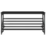 Black engineered wood shoe cabinet 90x30x45 cm by , Shoe racks and shoe organizers - Ref: Foro24-833418, Price: 41,26 €, Disc...