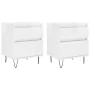 Nightstands 2 pcs glossy white engineered wood 40x35x50 cm by , Nightstands - Ref: Foro24-830673, Price: 87,58 €, Discount: %