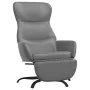 Relaxation armchair with footrest in gray synthetic leather by , Armchairs - Ref: Foro24-3097454, Price: 111,05 €, Discount: %