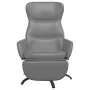 Relaxation armchair with footrest in gray synthetic leather by , Armchairs - Ref: Foro24-3097454, Price: 111,05 €, Discount: %