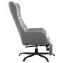 Relaxation armchair with footrest in gray synthetic leather by , Armchairs - Ref: Foro24-3097454, Price: 111,05 €, Discount: %