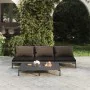 4-piece garden sofas and dark gray synthetic rattan cushions by , Garden sets - Ref: Foro24-3099811, Price: 316,83 €, Discoun...